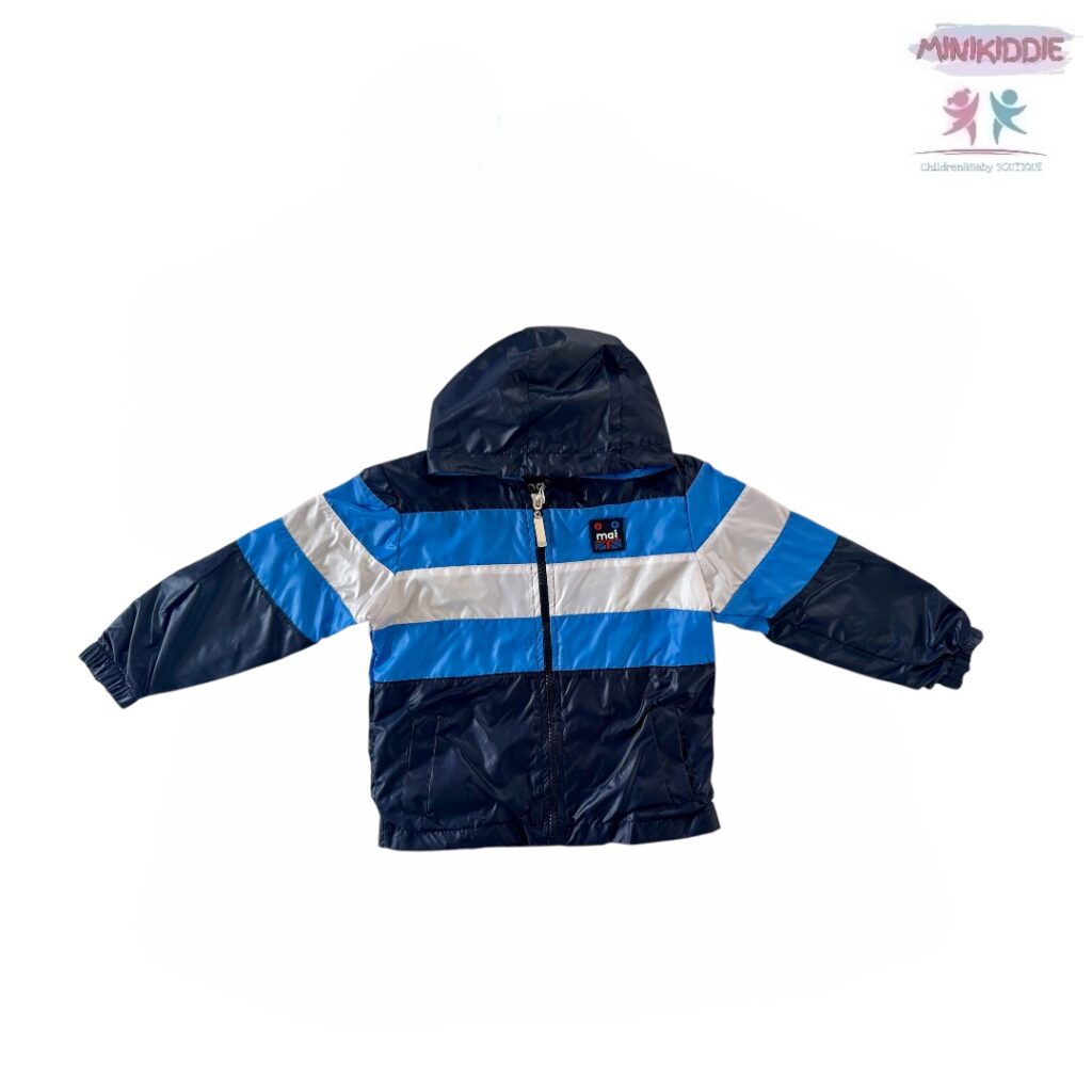 Детско яке „Color Block Blue“ с качулка 💙