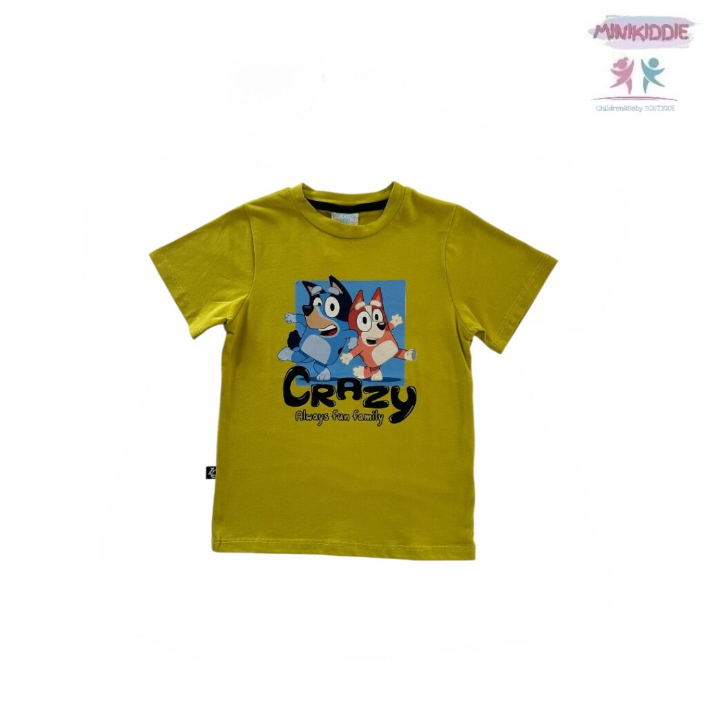 Тениска „Crazy Fun Family“ – Забавни кученца 🐶💛