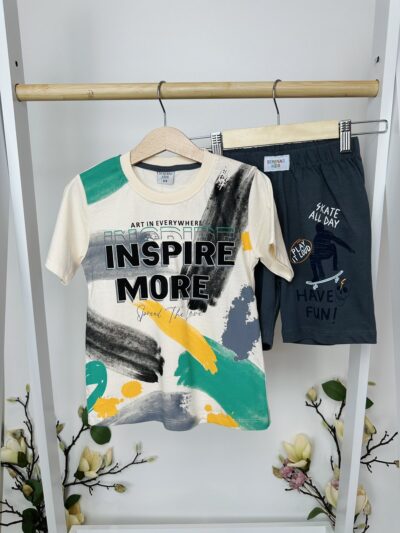 Комплект за момче „Inspire More“ – 2 части 🎨✨